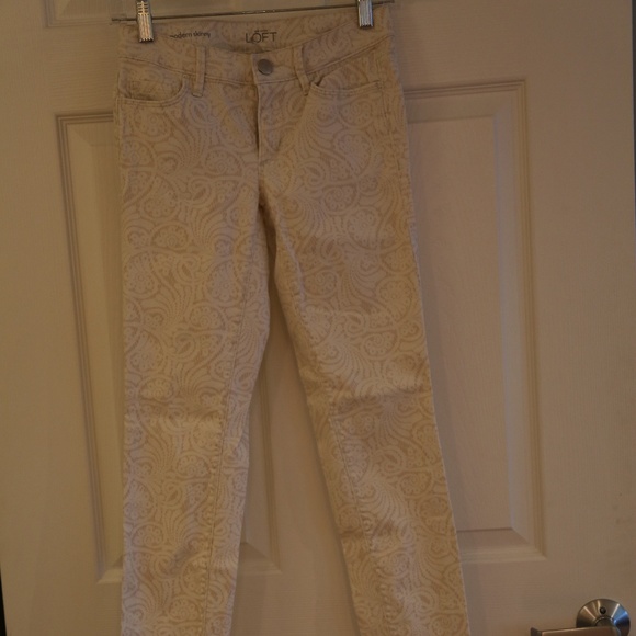 Loft White Printed Denim - Picture 1 of 1